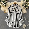 Women Collared Striped Western Shirt
