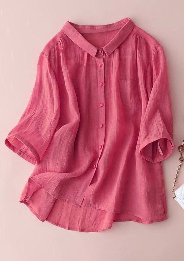 Watermelon Casual Button-Down Blouse