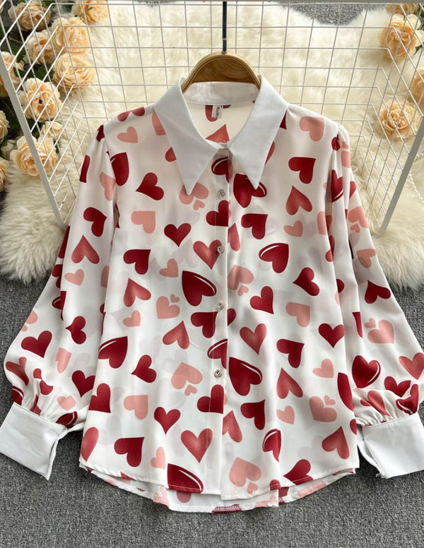 Elegant Print Women's Shirt