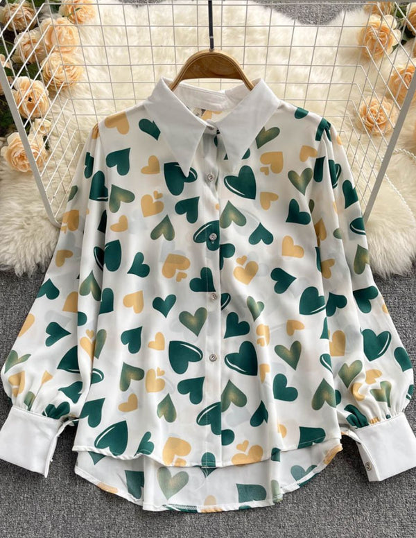 Elegant Print Women's Shirt