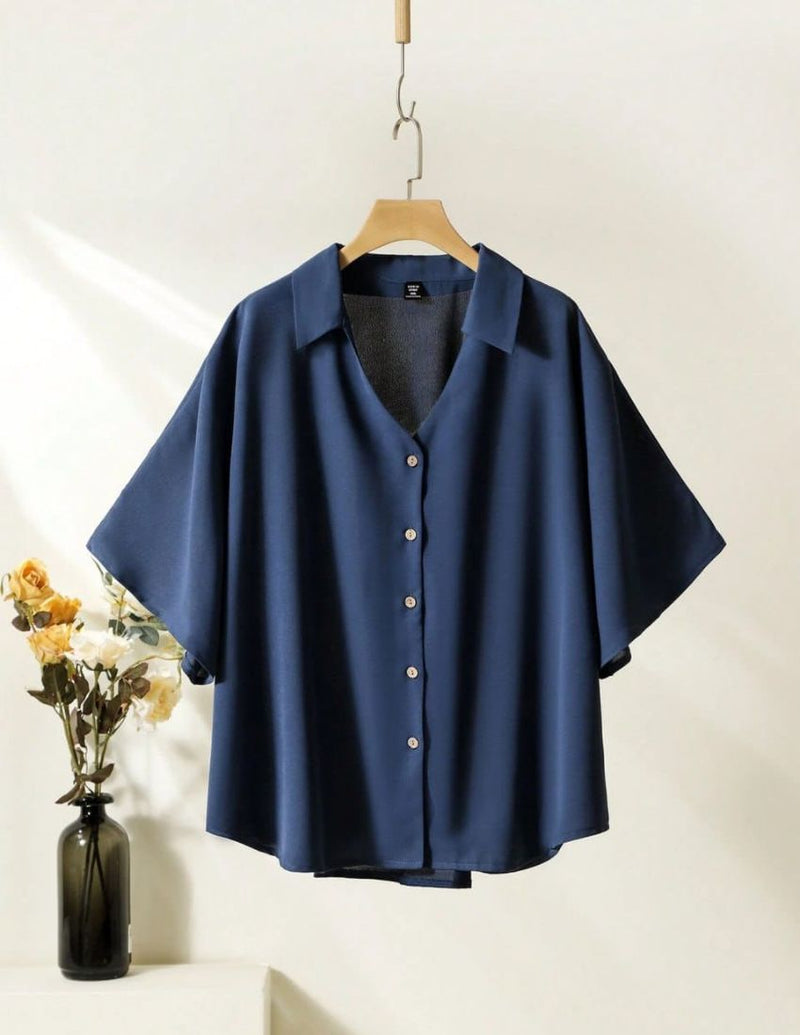 Prussian Blue  Plain Empire Top