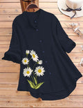 Daisy Bloom Printed Top for Women - Blue