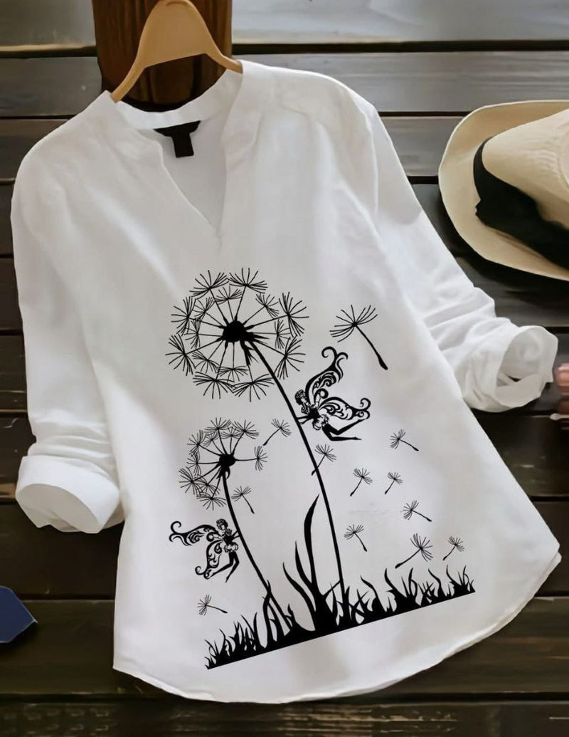 Dandelion Flower Design Top