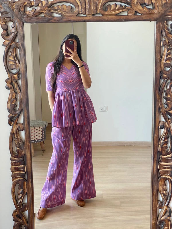 Orchid Purple Color Co-ord Set