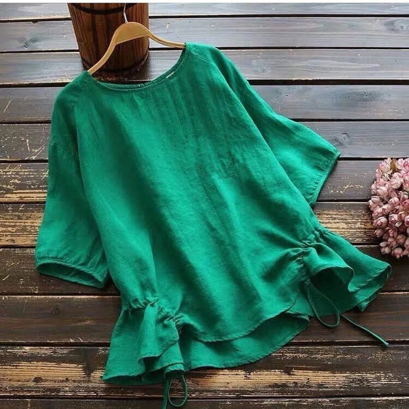 Pine Green Cotton Western Top