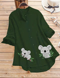 Sloth Bear Top for Women - Dark Green