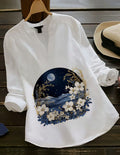 Moonlit Garden Rayon Top for Women