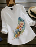 Boho Bloom Women's White Rayon Top
